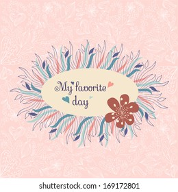 Cute card for congratulations