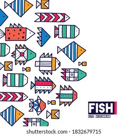 Cute card with decorative fish.