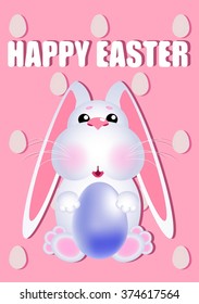 cute card with the Easter bunny 