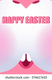 cute card with the Easter bunny 