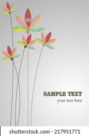cute card with flowers