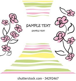 Cute card with flowers