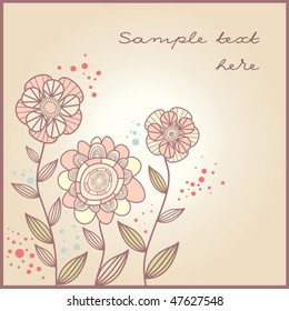 cute card with flowers