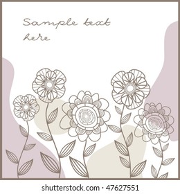 cute card with flowers