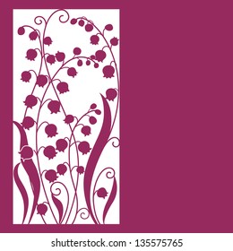 Cute card with flowers . lily of the valley