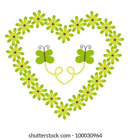 cute card with flowers. vector illustration