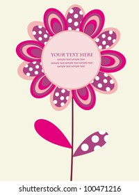 cute card with flowers. vector illustration