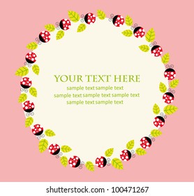 cute card with flowers. vector illustration