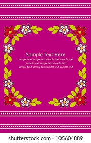 cute card with flowers. vector illustration