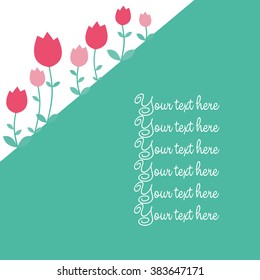cute card with flowers. vector illustration