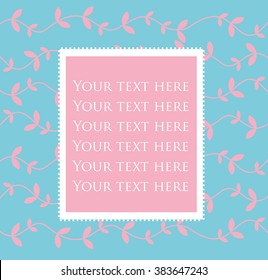 cute card with flowers. vector illustration