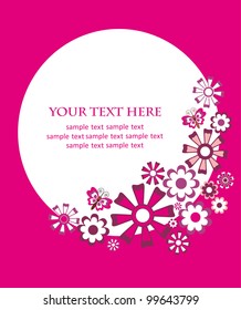 cute card with flowers. vector illustration