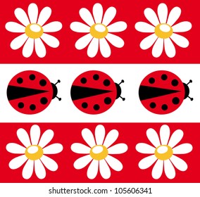 cute card with ladybug. vector illustration