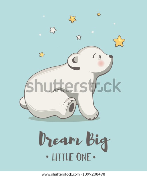 かわいいカードと小熊 ベビールームのポスター ベビーシャワー 手描きの保育イラスト のベクター画像素材 ロイヤリティフリー