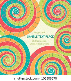 Cute Card on abstract seamless background