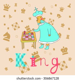 Cute card on the chess theme