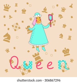 Cute card on the chess theme