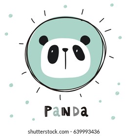 Cute card with panda