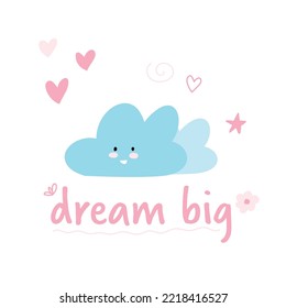 cute card sweet dreams, good night. dream big