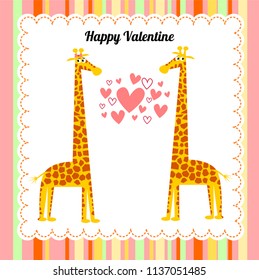 Cute card template of a Valentine card
