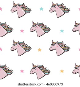 Cute card with unicorn