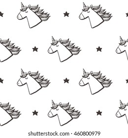 Cute card with unicorn