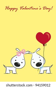 The cute card for Valentine's Day, the background
