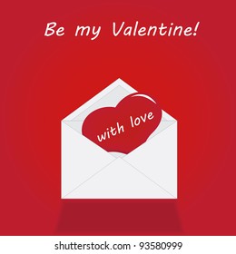 Cute card for Valentine's Day, vector illustration