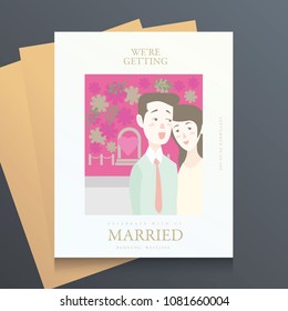 CUTE CARD WEDDING INVITATION