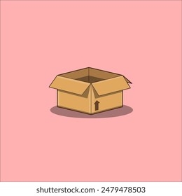 Cute cardboard package cartoon animation