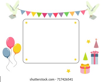 Cute card/frame with balloons