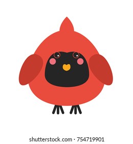 Cute cardinal bird icon. Vector illustration