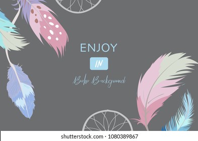 cute cards for banners,Flyers,Placards with feather