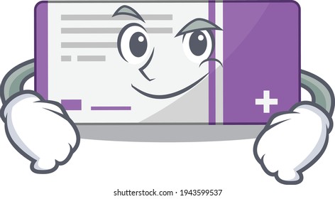 A cute caricature picture of medicine box having confident gesture. Vector illustration