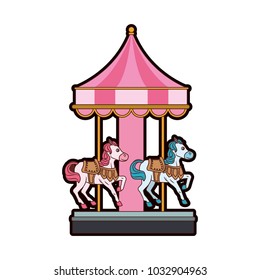 Cute carousel cartoon