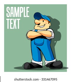 cute carpenter vector