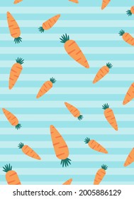Cute carrot background.Eps 10 vector.