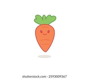 cute carrot cartoon illustration vector