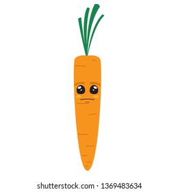 Cute carrot cartoon image. Vector illustration design