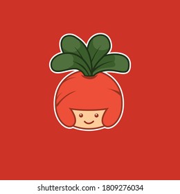 cute carrot character design vector art