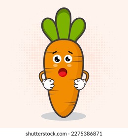 Cute Carrot Character is an endearing vegetable mascot design featuring a charming carrot character that's perfect for a variety of applications