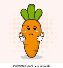 Cute Carrot Character is an endearing vegetable mascot design featuring a charming carrot character that's perfect for a variety of applications