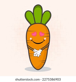 Cute Carrot Character is an endearing vegetable mascot design featuring a charming carrot character that's perfect for a variety of applications