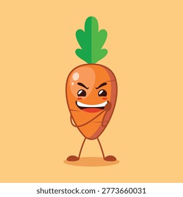 A cute Carrot character with a sly face