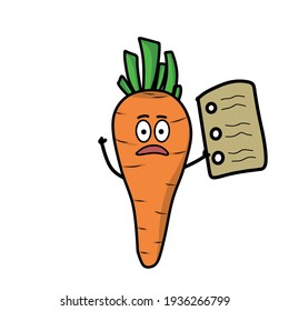Cute carrot character vector template design illustration