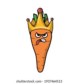 Cute carrot character vector template design illustration