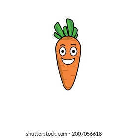 Cute carrot icon vector templet 