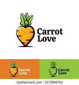 Cute Carrot love art illustration