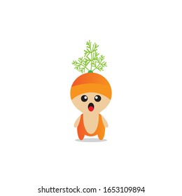 cute carrot maskot vector design.