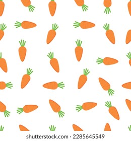 cute carrot seamless pattern vector